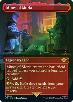 Mines of Moria Foil Borderless The Lord of the Rings NM MTG - Image 1