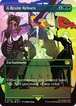 A Realm Reborn Foil Borderless Final Fantasy MTG NM - Image 1