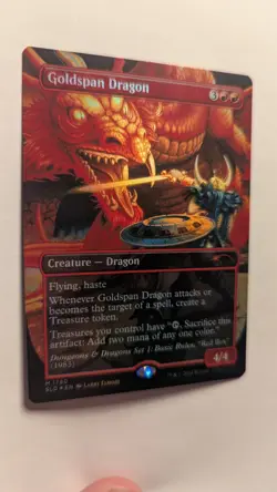 1x Goldspan Dragon RAINBOW FOIL Secret Lair X D&D NM - Magic MTG x1 - Image 1
