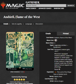 MTG Magic the Gathering Lord of the Rings Foil Poster Anduril Flames of the West - Image 3