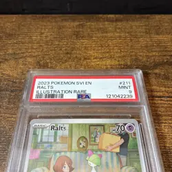 Pokemon-EN Scarlet And Violet Ralts Illustration Rare 211/198 PSA 9 (#121042239) - Image 3