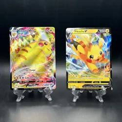 Pikachu VMAX SWSH286 & Pikachu V SWSH 285 Promo Set NM - Image 1