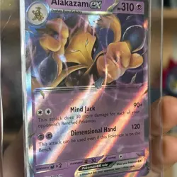 ERROR NO STARS PATTERN Alakazam ex Pokemon BLACK STAR Box Promo #050 SVP English - Image 1