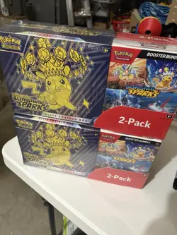 (LOT OF 2)***Pokemon Surging Sparks ETB & Booster Bundle Costco 2-Pack - Image 1