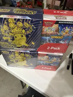 (LOT OF 2)***Pokemon Surging Sparks ETB & Booster Bundle Costco 2-Pack - Image 2