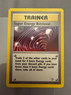 Pokemon TCG Trainer: Super Energy Retrieval Neo Genesis Set Rare Unlmtd 89/111 - Image 1