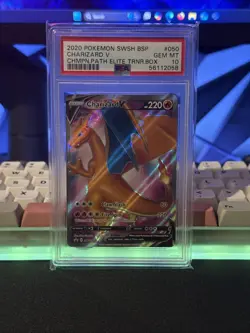 2020 Pokemon Charizard V SWSH050 Promo Full Art PSA 10 GEM MINT - Image 1