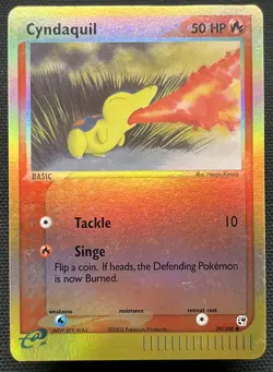 POKEMON 2003 EX SANDSTORM CYNDAQUIL 59/100 REVERSE FOIL NM LP - Image 1