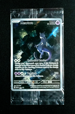 Pokemon MEWTWO SVP 052 Scarlet Violet 151 Promo Illustration Rare SEALED - Image 1
