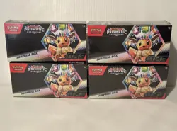 Pokemon TCG Scarlet And Violet Prismatic Evolutions Surprise Box Lot Of 4 - Image 1