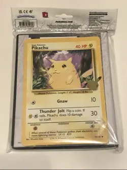 Pokemon 25th Anniversary Oversized Binder Pikachu Promo First Partner Collector - Image 1