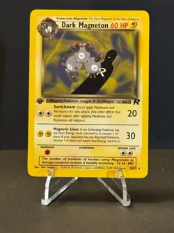 Dark Magneton 28/82 - Team Rocket 1st Edition - WOTC Non-Holo Pokemon LP - Image 1
