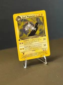 Dark Magneton 28/82 - Team Rocket 1st Edition - WOTC Non-Holo Pokemon LP - Image 3