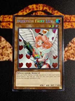 YUGIOH • INJECTION FAIRY LILY • PRISMATIC SECRET RARE • SBC2-ENI14 • 1st • NM - Image 1