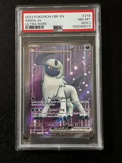 Absol EX Obsidian Flames Holo Full Art Card 214/197 SV03 PSA 8 (OC) Pokemon TCG - Image 1