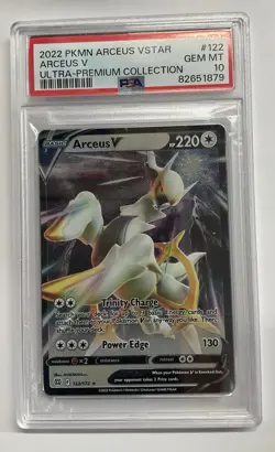2022 Arceus VSTAR Ultra Premium Collection Arceus V #122/172 PSA 10 Metal Card - Image 1
