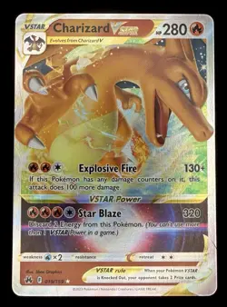 Pokemon TCG Charizard v Star Holofoil Ultra Rare Card 019/159 Crown Zenith - Image 1