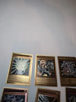 Yugioh Custom Gold Foil Card Blue Eyes White Dragon Lot For Art Purposes - Image 2