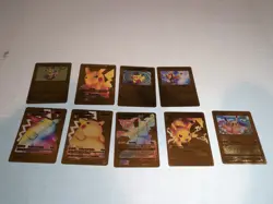 Pokemon Custom Gold Foil Card Pikachu Lot For Art Purposes - Image 1