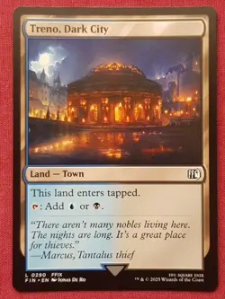 Magic The Gathering FINAL FANTASY TRENO DARK CITY land card MTG - Image 1