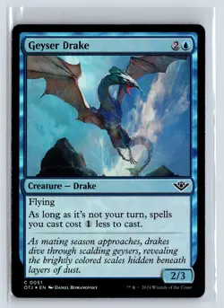 FOIL Geyser Drake Outlaws of Thunder Junction - MTG Magic the Gathering Card - Image 1