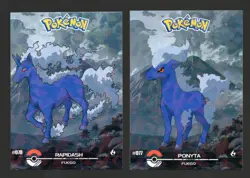 PONYTA & RAPIDASH - Cracked Ice Holo - Crystal Dark Black 2025- Pokemon Card - Image 1