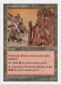 1 x Dwarven Ruins - 5th Edition - LP - MTG - EOF - Image 1