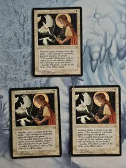 Swords to Plowshares x 3 - Ice Age - Magic the Gathering - MTG - Heavy Play - Image 1