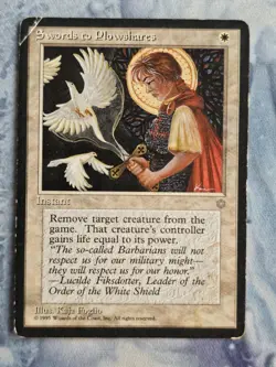 Swords to Plowshares x 3 - Ice Age - Magic the Gathering - MTG - Heavy Play - Image 2