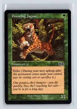 POUNCING JAGUAR - MTG Magic the Gathering Card - Urza's Saga - Common - Image 1