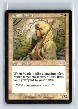 MONK IDEALIST - MTG Magic the Gathering Card - Urza's Saga - Uncommon - Image 1