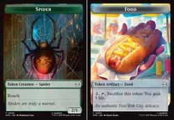 1x - Spider \ Food Token #03/05 - Marvel's Spider-Man - NM MTG - Image 1