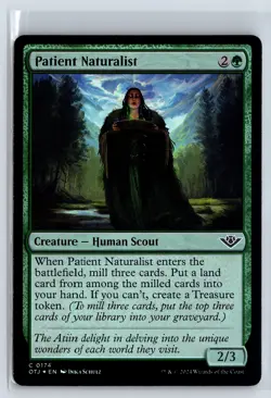 FOIL Patient Naturalist Outlaws of Thunder Junction - MTG Magic the Gatheri - Image 1