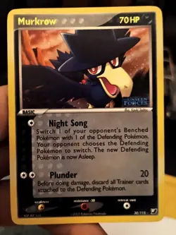 Pokemon Cards Ex Unseen Forces Murkrow 30/115 & Bellossom 3/115 Reverse Holo - Image 2