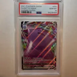 POKEMON 2021 SWSH Evolving Skies Full Art DITTO Vmax #051 PSA 10 Gem Mint RARE - Image 1