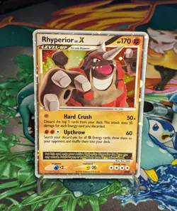 Pokemon TCG Rhyperior LV.X DP29 2008 Diamond and Pearl Holo Promo MP - Image 1