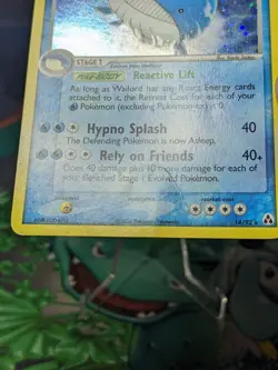 Pokemon TCG Wailord Holo Rare 14/92 2006 EX Legend Maker DMG - Image 3