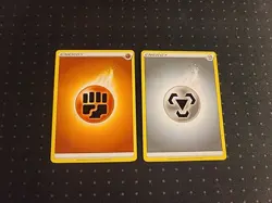 x2 - 2020 Pokemon TCG Cards: Basic Fire Energy & Basic Metal Energy - Image 1