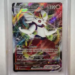 2021 POKEMON SWORD & SHIELD SHINING FATES #019 FULL ART/CINDERACE VMAX PSA 10 - Image 2