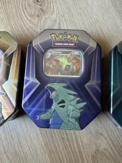 Pokemon TCG Triple Whammy Collector Sealed Tins Complete Set - Image 4