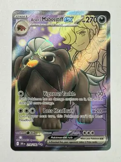 Pokemon TCG - Arven's Mabosstiff ex - Destined Rivals 218/182 Ultra Rare Holo - Image 1