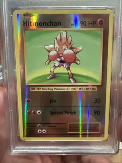 2016 POKEMON XY EVOLUTIONS #62 HITMONCHAN-REVERSE FOIL PSA 9 - Image 2