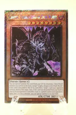 Yugioh Grapha, Dragon Lord of Dark World RA04-EN159 Platinum Secret Rare NM - Image 1