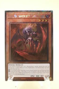 Yugioh Scarm, Malebranche of the Burning Abyss RA04-EN233 Platinum Secret Rare - Image 1