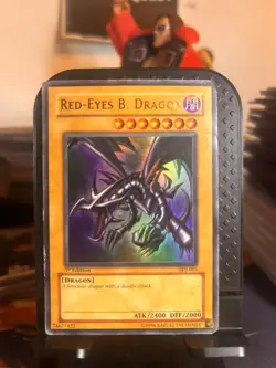 Yugioh Red-Eyes Black Dragon SDJ-001 1st Edition Ultra Rare HP - Image 1