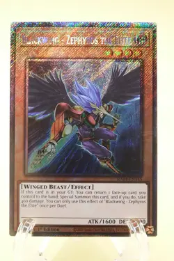 Yugioh Blackwing - Zephyros the Elite - RA04-EN145 - Platinum Secret Rare - - Image 1