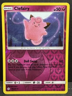 Clefairy - 144/236 - Reverse Holo Uncommon - Cosmic Eclipse - Pokemon Card - Image 1