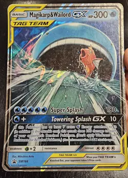 Magikarp & Wailord GX Jumbo/Oversized Promo Card SM166 Tag Team Pokemon Card Tcg - Image 2