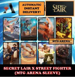 MTGA MTG ARENA CODE CARD SECRET LAIR X STREET FIGHTER SECRET LAIR SLEEVE - Image 1