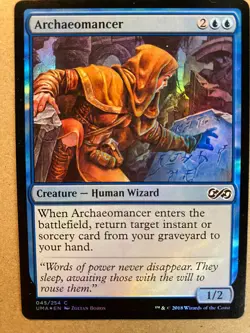 MTG 1x FOIL Archaeomancer Ultimate Masters Pauper Magic the Gathering Card x1 NM - Image 1